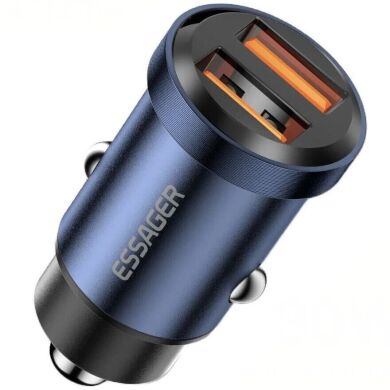 Автомобильное зарядное устройство ESSAGER Gyroscope 30W (2USB) ECC2A-TL03 - Blue