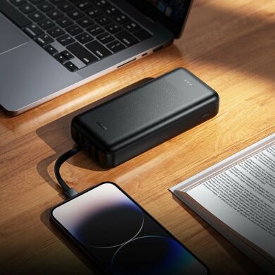 Внешний аккумулятор Hoco J163A 10W (20000mAh) + кабель MicroUSB + Type-C + Lightning + USB - Black