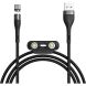 Кабель Baseus Zinc Magnetic USB to Lightning + Micro + Type-C (3A, 1m) CA1T3-AG1 - Gray / Black