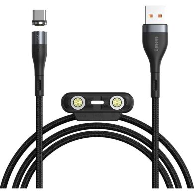 Кабель Baseus Zinc Magnetic USB to Lightning + Micro + Type-C (3A, 1m) CA1T3-AG1 - Gray / Black