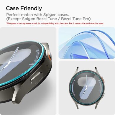 Комплект защитных стекол Spigen (SGP) Screen Protector EZ Fit Glas.tR (FW) для Samsung Galaxy Watch 7 (44mm)