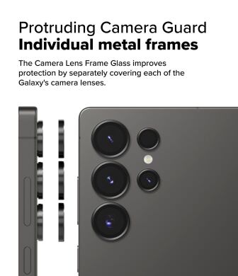Комплект захисних стекол Ringke Camera Lens Frame Glass для Samsung Galaxy S25 Ultra (S938) 8800274969483