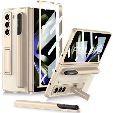 Защитный чехол GKK Leather Holder для Samsung Galaxy Fold 5 - Champagne Gold