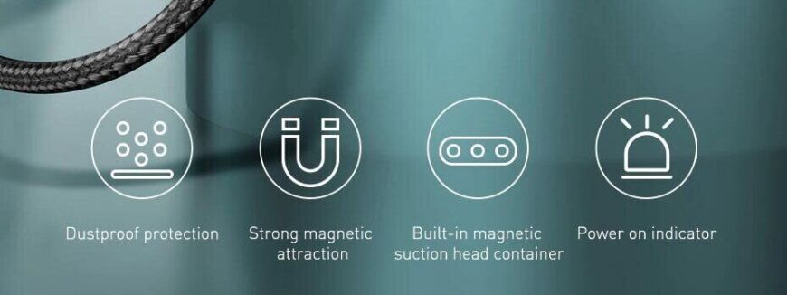 Кабель Baseus Zinc Magnetic USB to Lightning + Micro + Type-C (3A, 1m) CA1T3-AG1 - Gray / Black