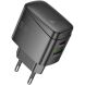 Сетевое зарядное устройство Hoco CS61A PD30W + QC3.0 (USB + Type-C) - Black. Фото 1 из 8