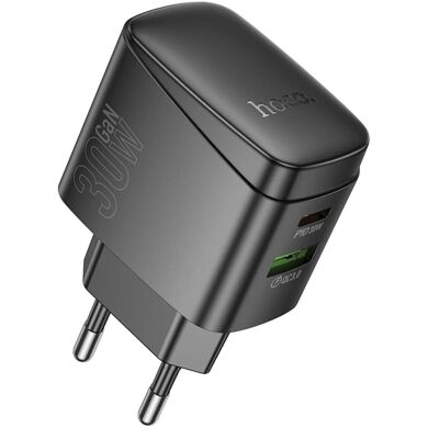 Сетевое зарядное устройство Hoco CS61A PD30W + QC3.0 (USB + Type-C) - Black