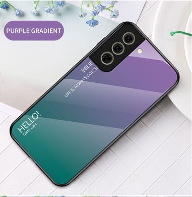 Захисний чохол Deexe Gradient Color для Samsung Galaxy S21 FE (G990) - Purple / Green