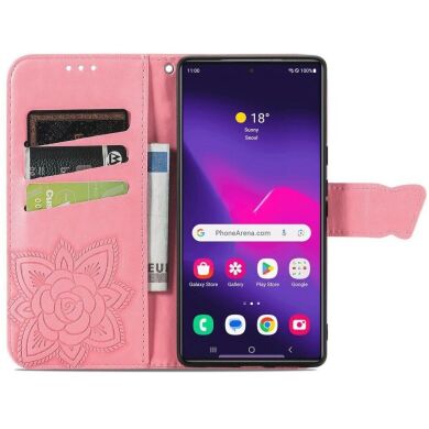 Чохол UniCase Butterfly Pattern для Samsung Galaxy S24 Ultra - Pink