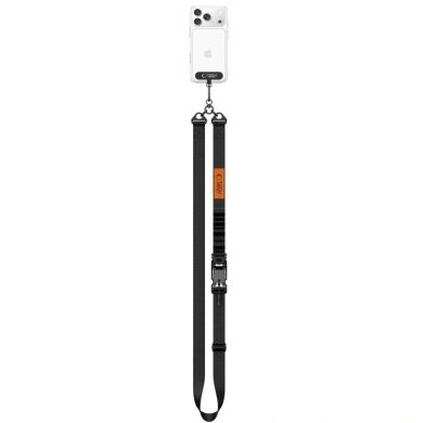 Ремешок для смартфона Tech-Protect C9S Rope Crossbody - Black/Orange