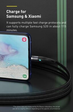 Кабель Baseus Zinc Magnetic USB to Lightning + Micro + Type-C (3A, 1m) CA1T3-AG1 - Gray / Black