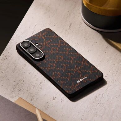 Ультратонкий чехол Pitaka Edge Case Monogram для Samsung Galaxy S26 Ultra (S948) KS2602UPTK - Black / Orange