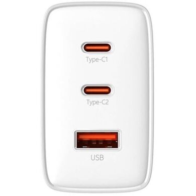 Сетевое зарядное устройство Baseus Cube Pro 2C+U (65W) P10152301213-00 - White