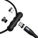 Кабель Baseus Zinc Magnetic USB to Lightning + Micro + Type-C (3A, 1m) CA1T3-AG1 - Gray / Black