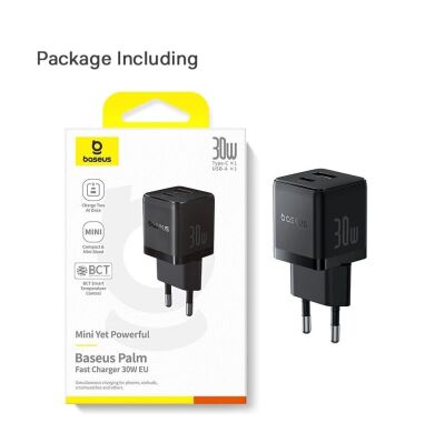 Сетевое зарядное устройство Baseus Palm C+U (30W) P1011160A213-00 - White