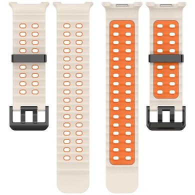 Ремешок Deexe Ocean Strap для Samsung Galaxy Watch 8 (40/44mm) / 8 Classic - Starlight / Orange