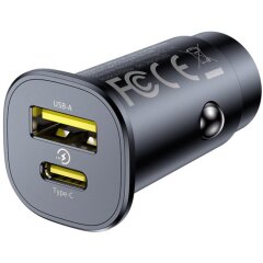 Автомобильное зарядное устройство Baseus GoTrip DP1 BS-C15C1 (Type-C + USB) 30W (C00072300123-01) - Black