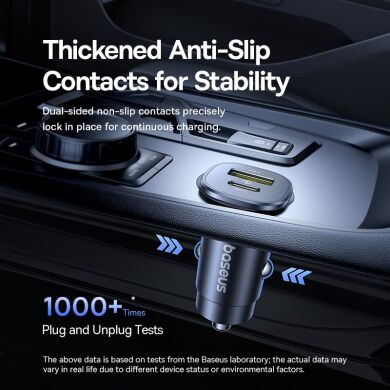 Автомобильное зарядное устройство Baseus GoTrip DP1 BS-C15C1 (Type-C + USB) 30W (C00072300123-01) - Black