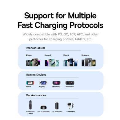 Автомобильное зарядное устройство Baseus GoTrip DP1 BS-C15C1 (Type-C + USB) 30W (C00072300123-01) - Black
