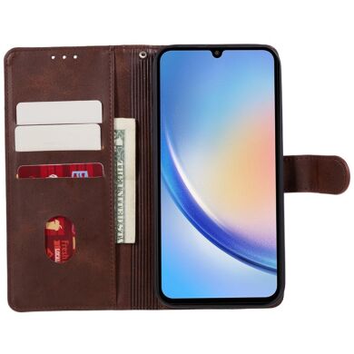 Чехол-книжка Deexe Classic Stand для Samsung Galaxy M35 (M356) - Brown