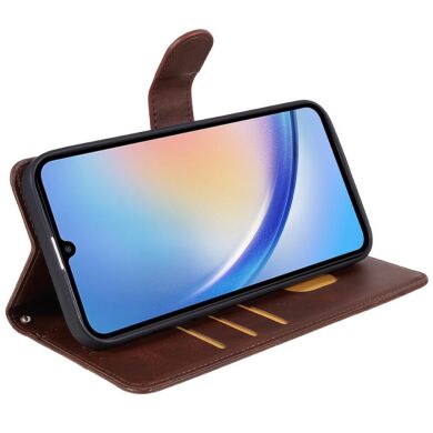 Чехол-книжка Deexe Classic Stand для Samsung Galaxy M35 (M356) - Brown