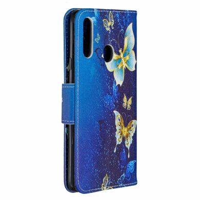 Чехол-книжка Deexe Color Wallet для Samsung Galaxy A20s (A207) - Gold Butterflies