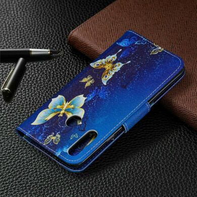 Чехол-книжка Deexe Color Wallet для Samsung Galaxy A20s (A207) - Gold Butterflies