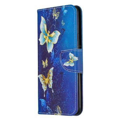 Чехол-книжка Deexe Color Wallet для Samsung Galaxy A20s (A207) - Gold Butterflies