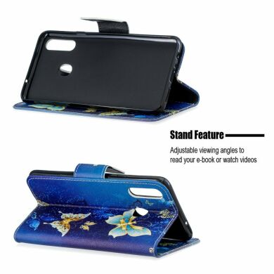 Чехол-книжка Deexe Color Wallet для Samsung Galaxy A20s (A207) - Gold Butterflies