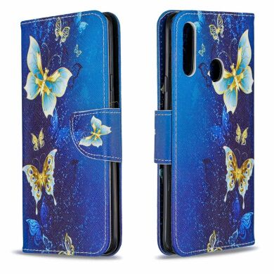 Чехол-книжка Deexe Color Wallet для Samsung Galaxy A20s (A207) - Gold Butterflies
