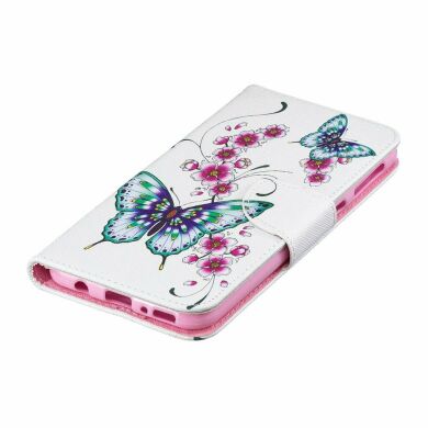 Чехол-книжка Deexe Color Wallet для Samsung Galaxy M20 (M205) - Butterfly and Flower