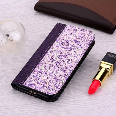 Чохол-книжка Deexe Glittery Crocodile для Samsung Galaxy A70 (A705) - Purple