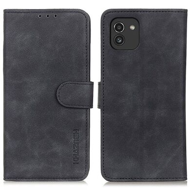 Чехол-книжка KHAZNEH Retro Wallet для Samsung Galaxy A03 (A035) - Black