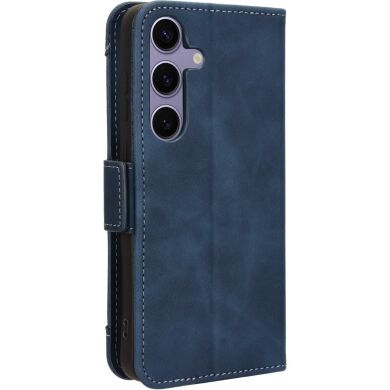 Чехол-книжка с кармашками Deexe Wallet Stand для Samsung Galaxy S26 FE - Blue