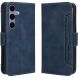 Чехол-книжка с кармашками Deexe Wallet Stand для Samsung Galaxy S26 FE - Blue. Фото 1 из 15