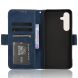 Чехол-книжка с кармашками Deexe Wallet Stand для Samsung Galaxy S26 FE - Blue. Фото 4 из 15
