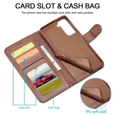 Чохол LC.IMEEKE Wallet Case для Samsung Galaxy S22 Plus - Light Brown