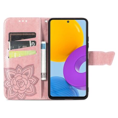 Чехол UniCase Butterfly Pattern для Samsung Galaxy M52 (M526) - Rose Gold