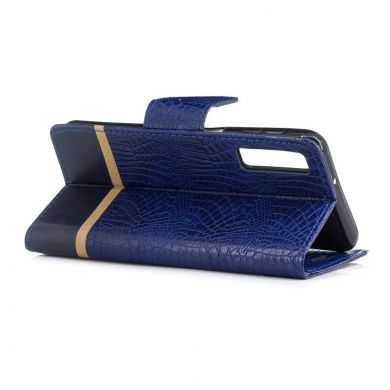 Чехол UniCase Croco Wallet для Samsung Galaxy A7 2018 (A750) - Blue