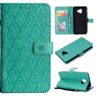 Чехол UniCase Leaf Wallet для Samsung Galaxy J4 2018 (J400) - Turquoise
