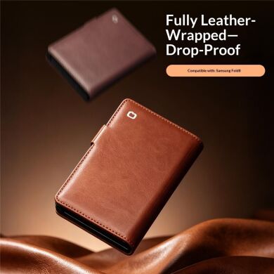 Шкіряний чохол QIALINO Classic Case (FF) для Samsung Galaxy Fold 8 - Light Brown