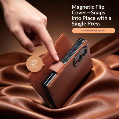 Шкіряний чохол QIALINO Classic Case (FF) для Samsung Galaxy Fold 8 - Light Brown