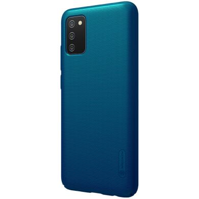 Пластиковый чехол NILLKIN Frosted Shield для Samsung Galaxy A02s (A025) - Blue