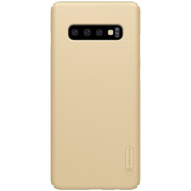 Пластиковий чохол NILLKIN Frosted Shield для Samsung Galaxy S10 - Gold