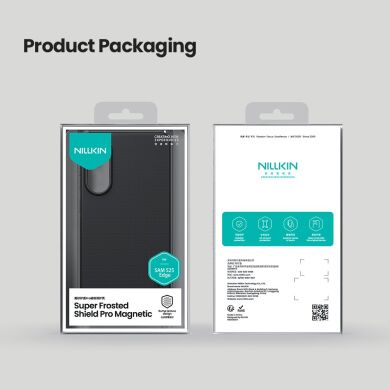 Пластиковый чехол NILLKIN Frosted Shield Pro Magnetic для Samsung Galaxy S25 Edge (S937) - Black