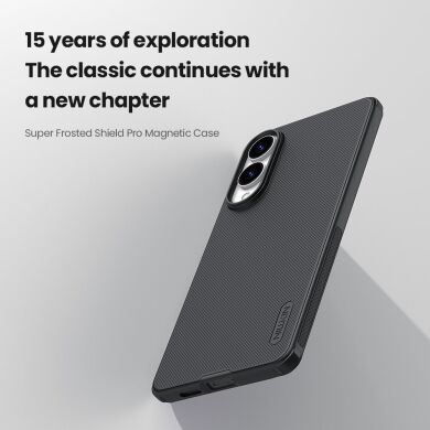 Пластиковый чехол NILLKIN Frosted Shield Pro Magnetic для Samsung Galaxy S25 Edge (S937) - Black