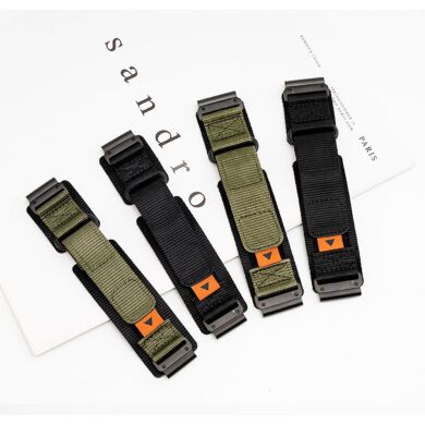 Ремешок Deexe Nylon Magic Tape для часов с шириной крепления 22мм - Army Green