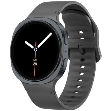 Ремешок Deexe Soft Silicone для Samsung Galaxy Watch 8 (40/44mm) / 8 Classic - Dark Grey