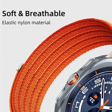Ремешок Deexe Soft Weave для Samsung Galaxy Watch Ultra (47mm) / Ultra (2025) - Orange