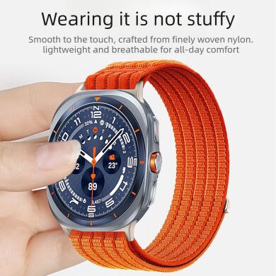 Ремешок Deexe Soft Weave для Samsung Galaxy Watch Ultra (47mm) / Ultra (2025) - Orange