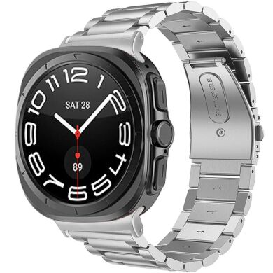 Ремінець Deexe Stainless Steel для Samsung Galaxy Watch 8 (40/44mm) / 8 Classic (43/47mm) / Ultra 2 - Silver